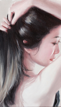 鈴木那奈「花の色　Ⅱ」M4　キャンバスに膠・白亜・顔料・油彩