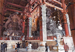 『東大寺大仏殿にて』上鈴木 正一